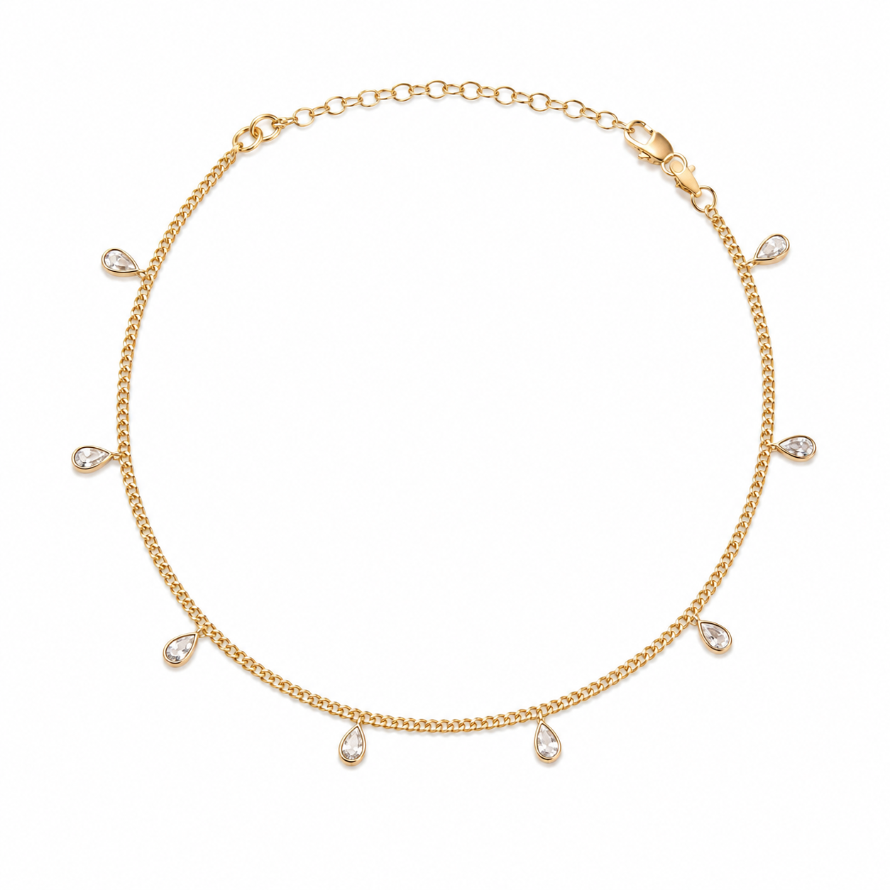 Diamond Drops Anklet