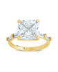 Sterling Silver Princess Baguette Ring
