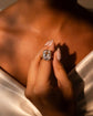 Sterling Forever Elongated Cushion Cocktail Ring
