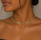 Diamond Cut Herringbone Necklace Choker