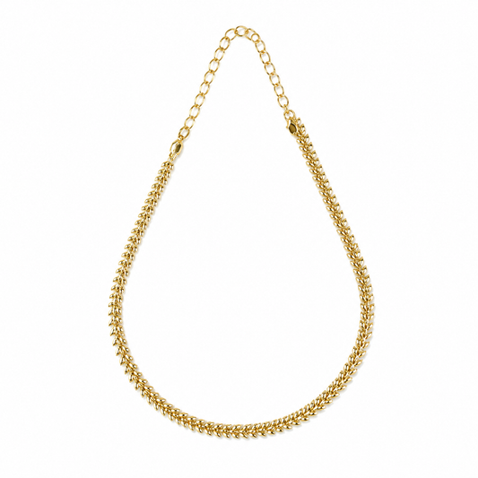 Gold Leaf Choker Necklace