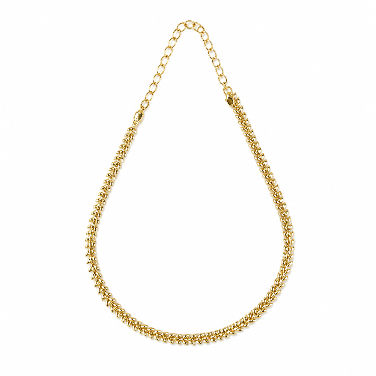 Gold Leaf Choker Necklace