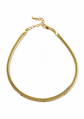 Diamond Cut Herringbone Necklace Choker