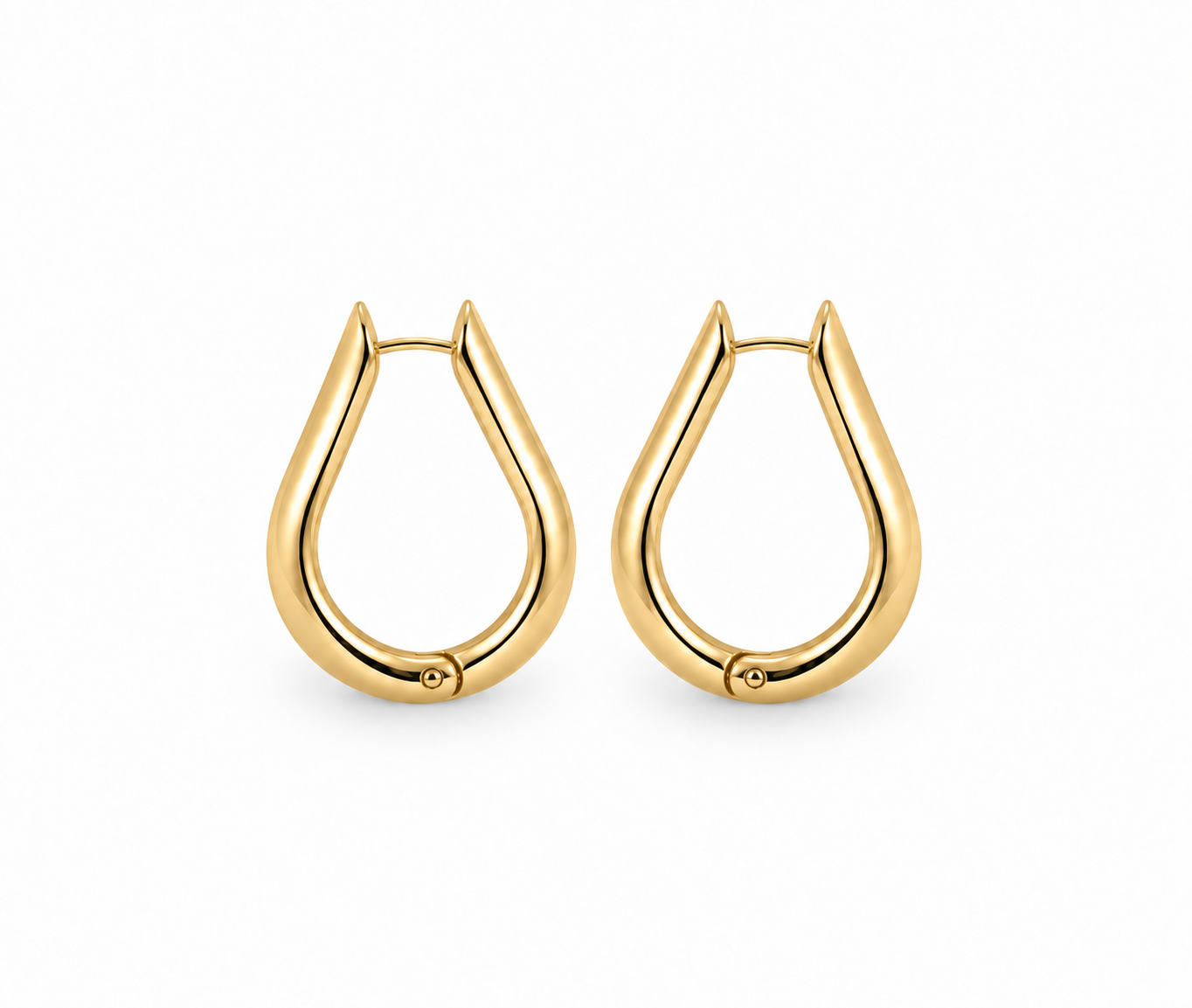 Teardrop Gold Hoops