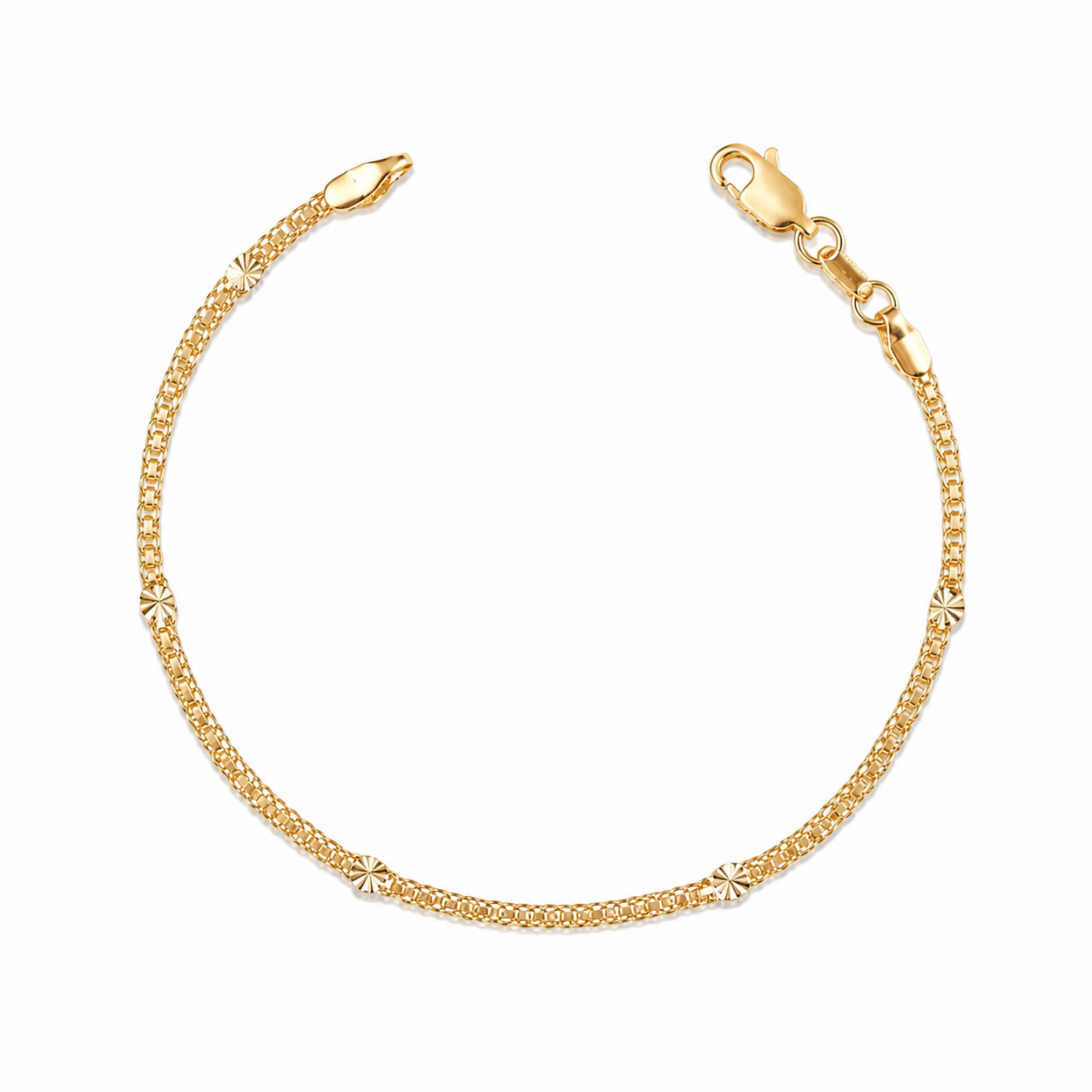 Diamond Cut Detail Anklet
